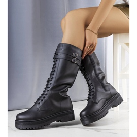 Bottes hautes noires de Christopher le noir 1