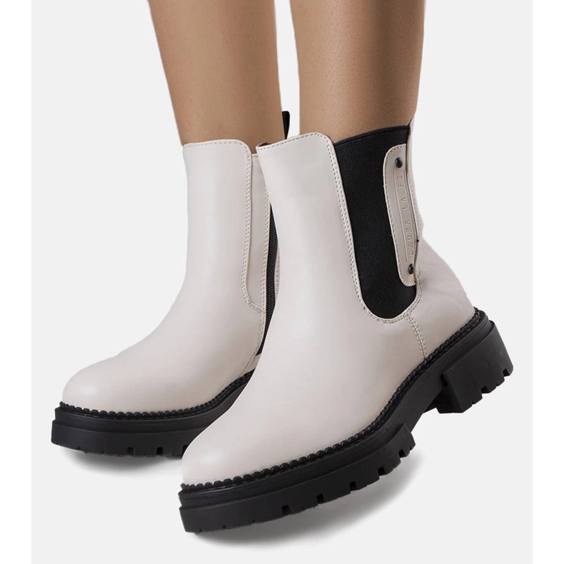 Bottes isolées crème de Caron beige 1