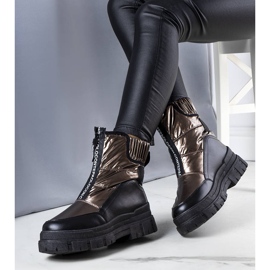 BM Bottes de neige matelassées dorées Giovanni d'or 1