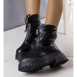 Bottes de neige épaisses noires de Shawn 1
