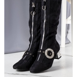 PA1 Bottes noires à talons Carats le noir 1