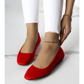 Ballerines en daim rouge Jules 1