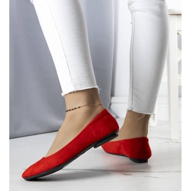 Ballerines en daim rouge Jules 2