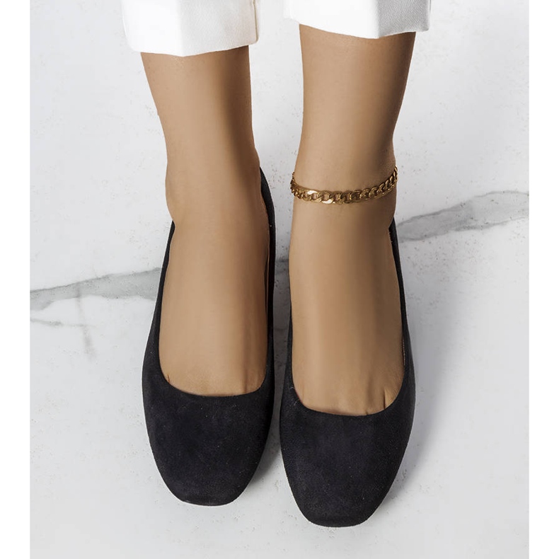 Ballerines en daim noir Jules 1