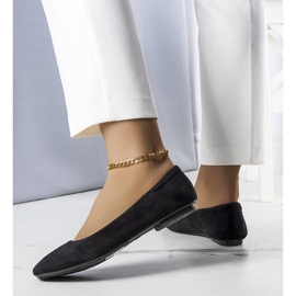 Ballerines en daim noir Jules le noir 2
