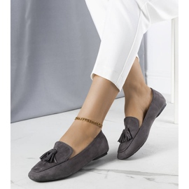 Ballerines grises en éco-daim Cillian 1