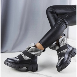 Bottes de neige à enfiler isolées grises de Francisco le noir 1