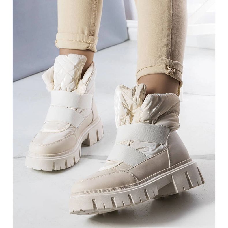 Bottes de neige à enfiler isolées beiges de Francisco 1