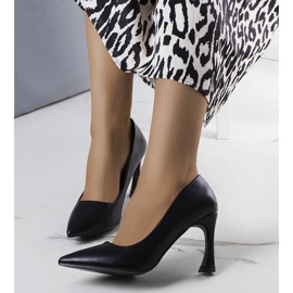 Escarpins talon sablier noir Drake le noir 1