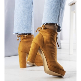 BM Bottines camel à talon Payto brun 2