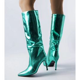 Bottes à talons vert foncé de Jaylin 1