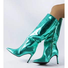 Bottes à talons vert foncé de Jaylin 2