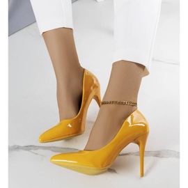 BM Escarpins Tiffany laqués orange 1