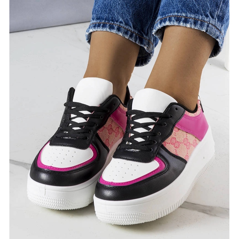 Baskets roses et noires pour femmes de Luzia le noir 1 Baskets roses et noires pour femmes de Luzia le noir 1