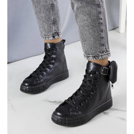 Bottines noires avec sachet Willie le noir 1