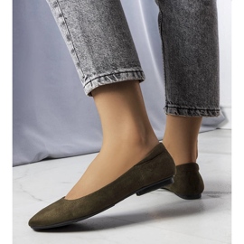 Ballerines Jules en éco-daim vert 2