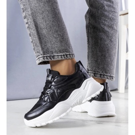 Baskets noires sur semelle Lorene massive le noir 2