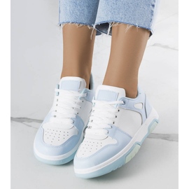 Baskets plateformes bleues Kristie blanc 1