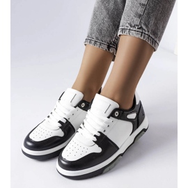 Baskets plateformes noires Kristie blanche 1