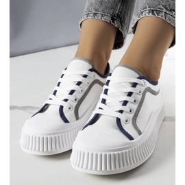 Baskets compensées blanches Johanna 1