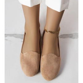 Marion ballerines en éco-daim beige 1