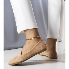 Marion ballerines en éco-daim beige 2