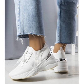 Baskets compensées blanches Ann 2
