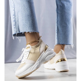 Baskets compensées beiges Ann 2