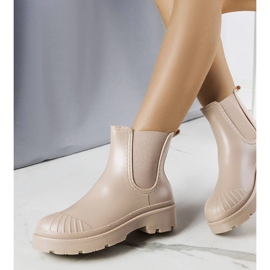 Bottes de pluie courtes beiges Michele 1