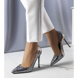 Escarpins laqués argentés Estelle 1 Escarpins laqués argentés Estelle 1