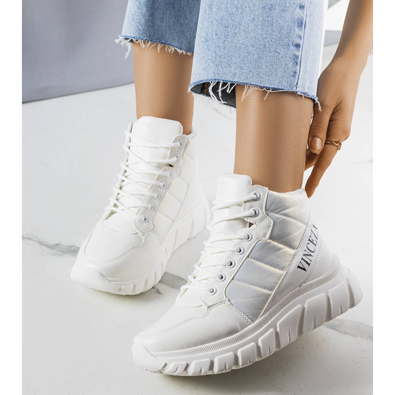 PA1 Bottes de neige isolées blanches Luz 1