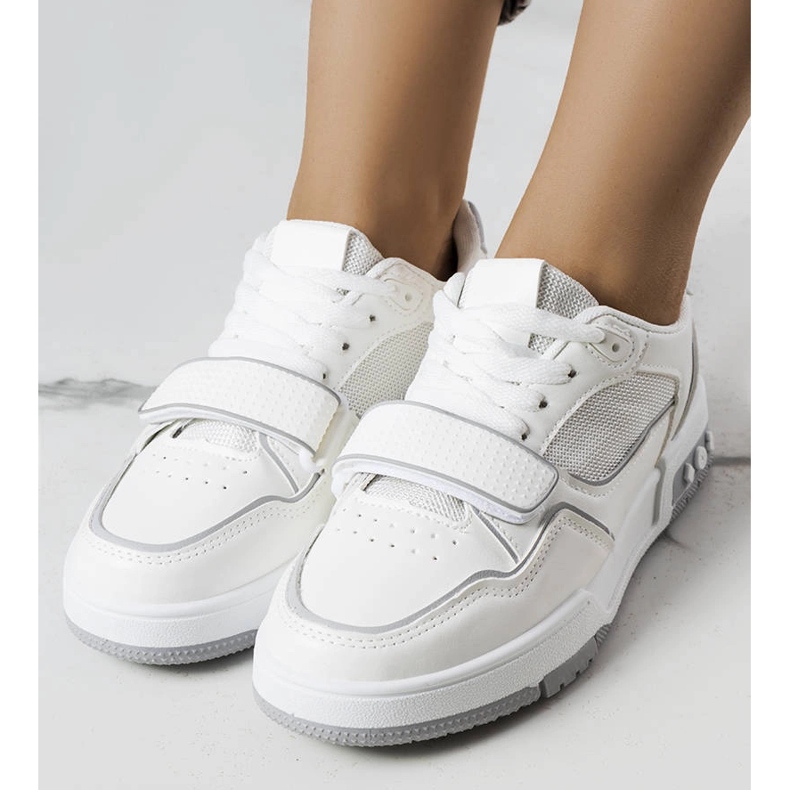 Baskets femme Ollie grises blanc 1