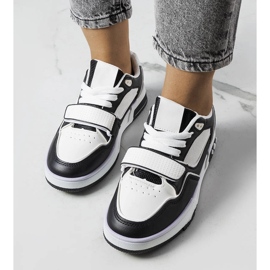 Baskets femme Ollie noires blanc 1