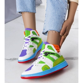 Baskets vertes de Marjorie blanche 1