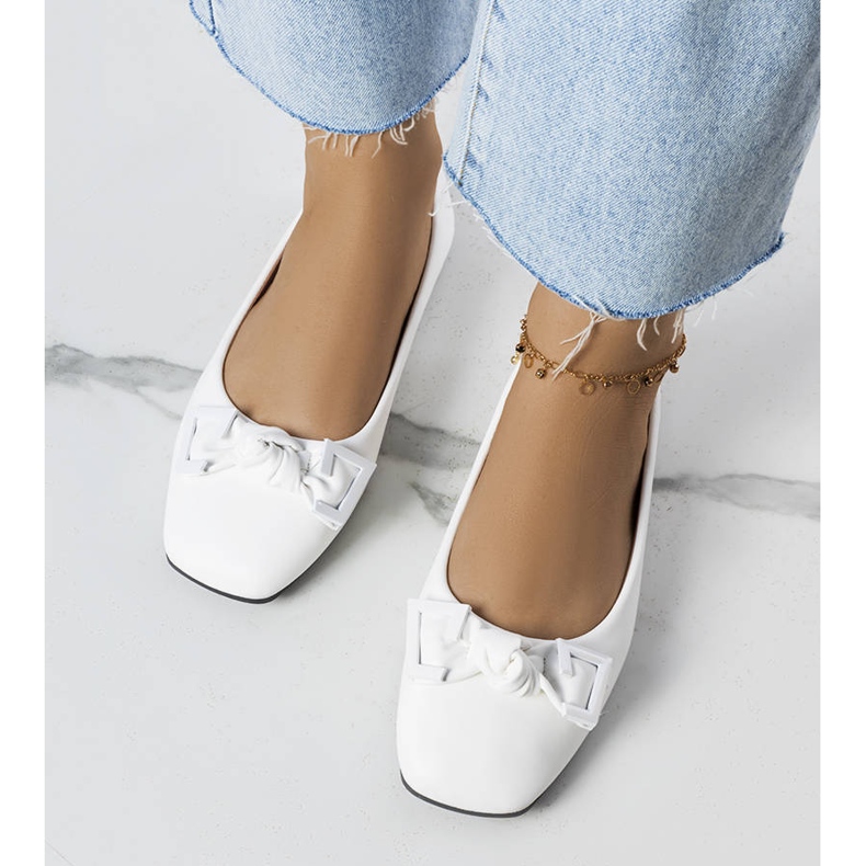 Ballerines blanches à nœud Tabitha 1