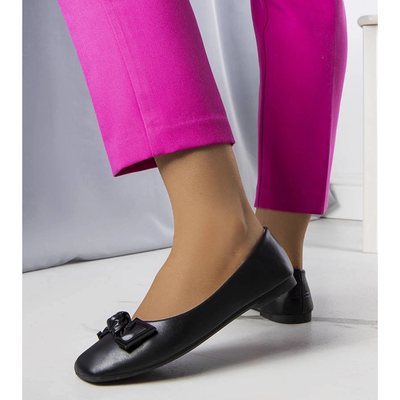 Ballerines noires à nœud Tabitha 1