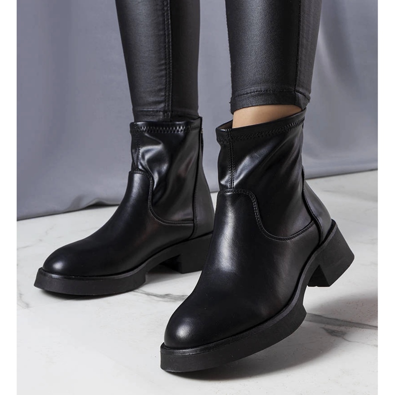 Bottines classiques noires Victoire le noir 1