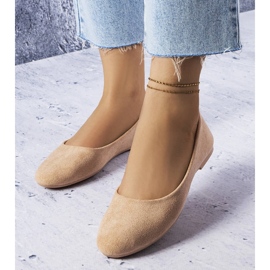 Mocassins beiges avec semelle en cuir de Lespérance 1