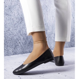 Ballerines noires à semelle intérieure en cuir Truchon le noir 1