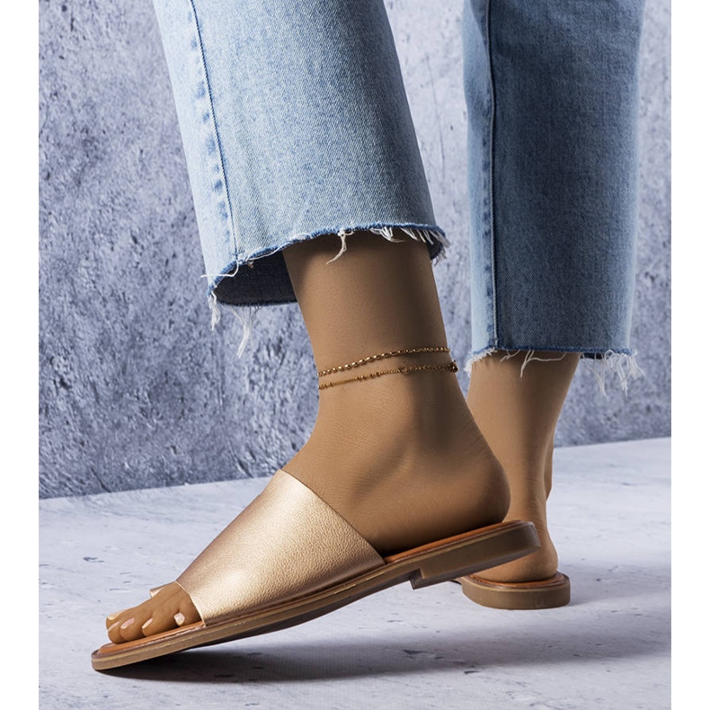 Evento Babouches dorées à dessus irrégulier de Latourelle d'or 1