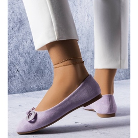 Ballerines violettes à nœud Gaillou 1