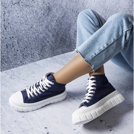 Baskets montantes bleu marine Couet 1