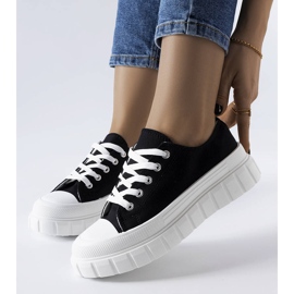 Baskets plateformes Bellemare noires 1