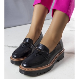 Jacquenett lords noir avec semelle intérieure en cuir 1