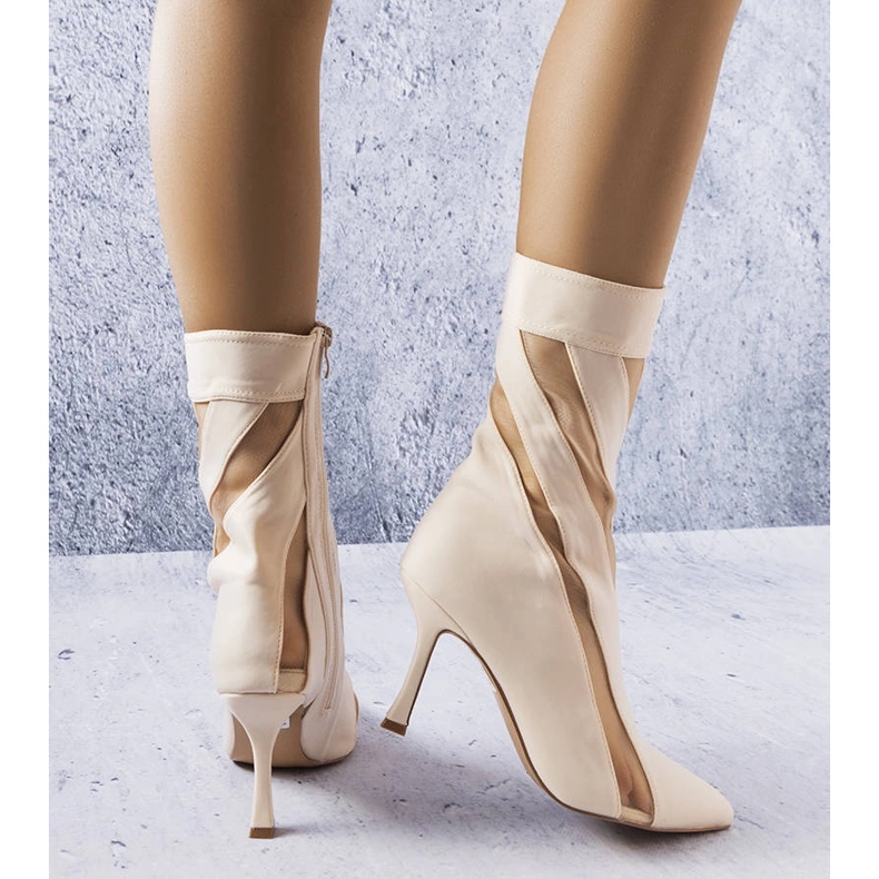 Bottes beiges avec empiècements transparents de Jay 1