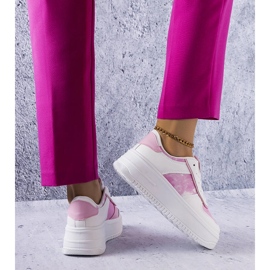 Chaussures à plateforme blanches et roses Heloise 1