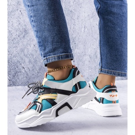 Baskets femme Delois bleues blanc 1