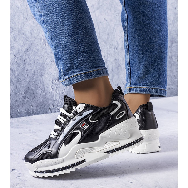 Baskets compensées noires Germain le noir 1