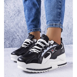 Baskets compensées noires Germain le noir 2