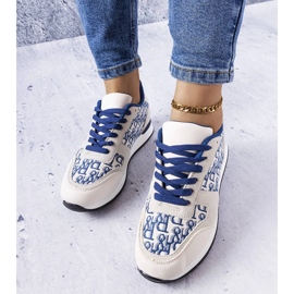 Baskets grises et bleues à imprimé Arcouet 2